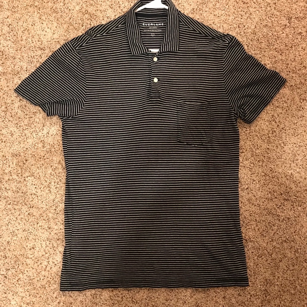 Polo blue and white stripes lightweight summer